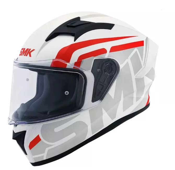 Шлем SMK STELLAR STAGE (р-р L), цвет белый/серый/красный матовый