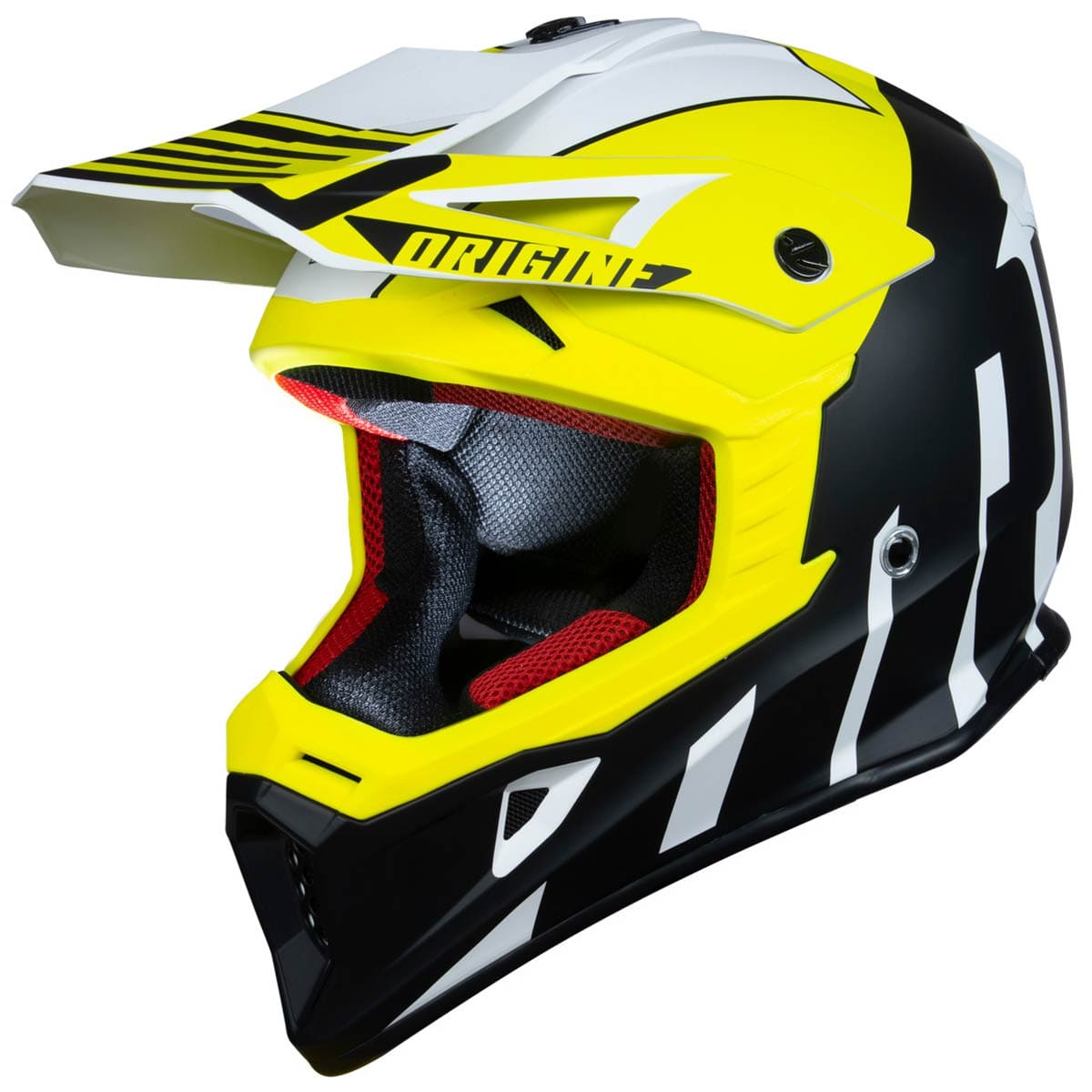1560035-880-5494 Шлем кроссовый ORIGINE HERO THUNDER (p-p XL) (Hi-Vis желтый/черный/белый)