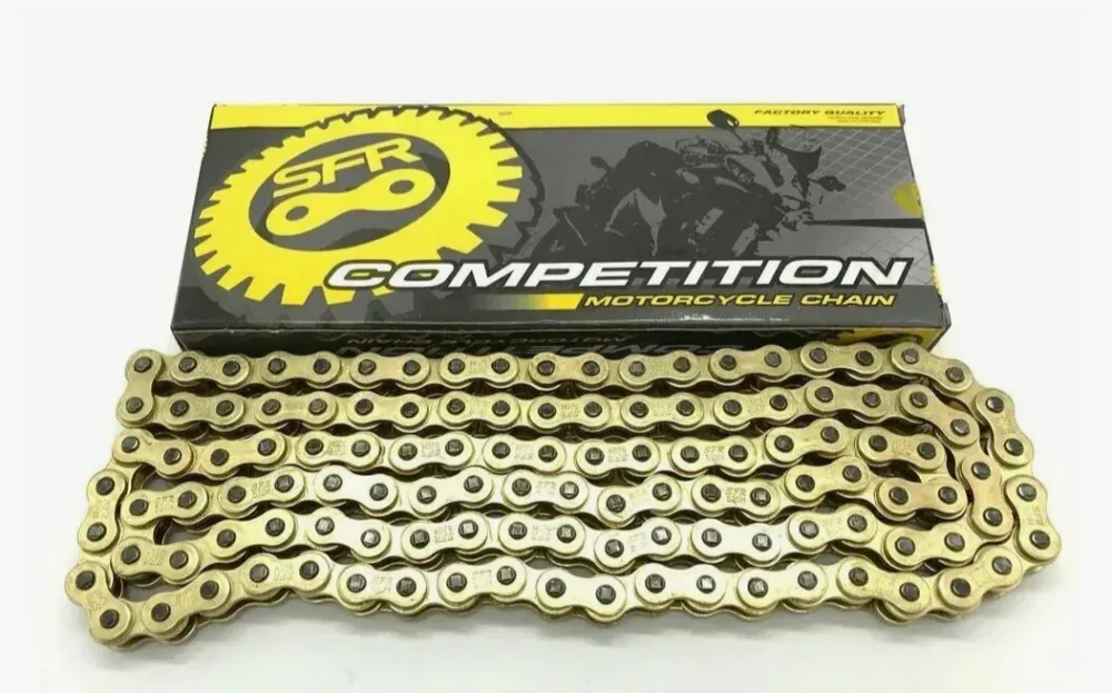 Цепь SFR золотая 520H-132L Усиленная