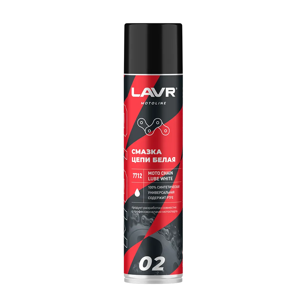 Ln7712 Смазка цепи Белая LAVR MOTO 400 мл.