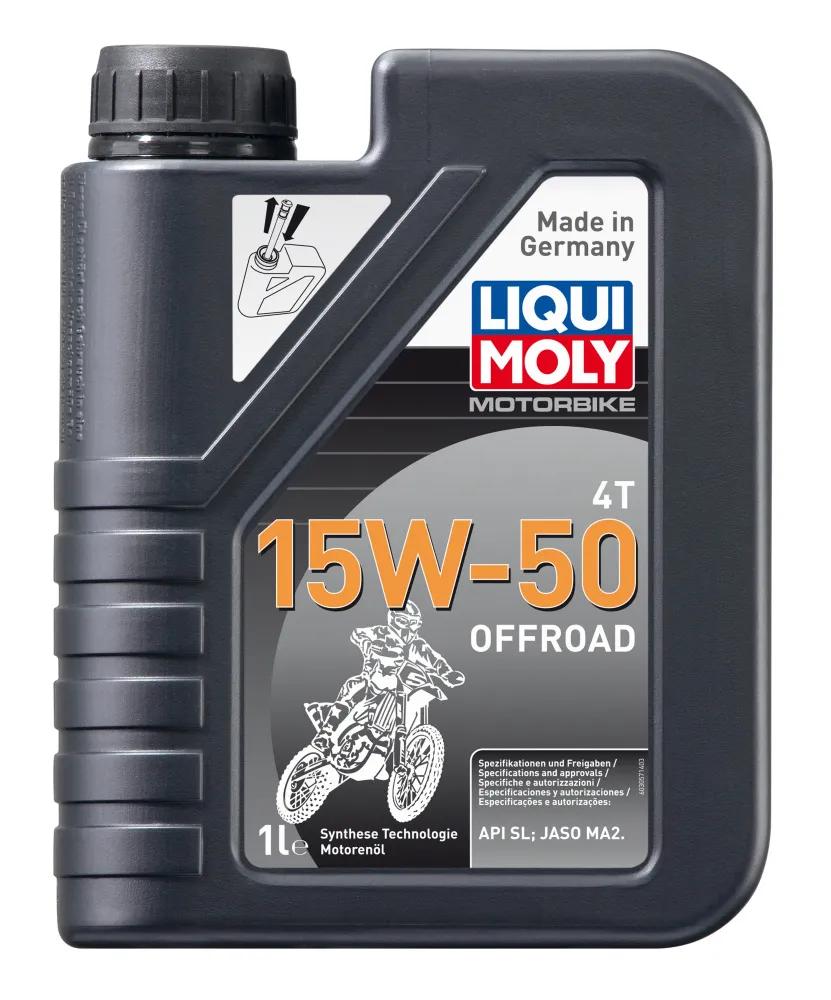 3057 Liqui Moly НС-синт. мот. масло д/4-т мотоц. Motorbike 4T Offroad 15W-50 SN MA2 (1 л)