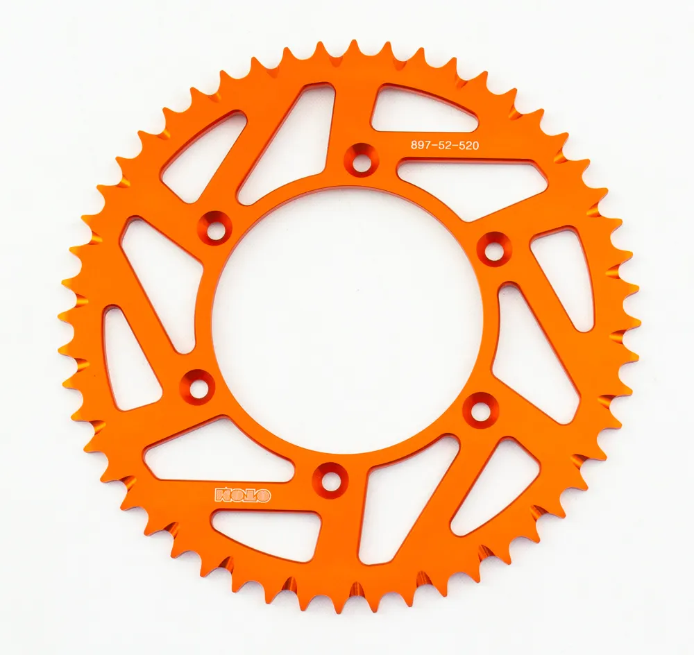 OTOM Звезда ведомая алюминиевая 520-52 (JT897) оранжевая (сплав 7075)