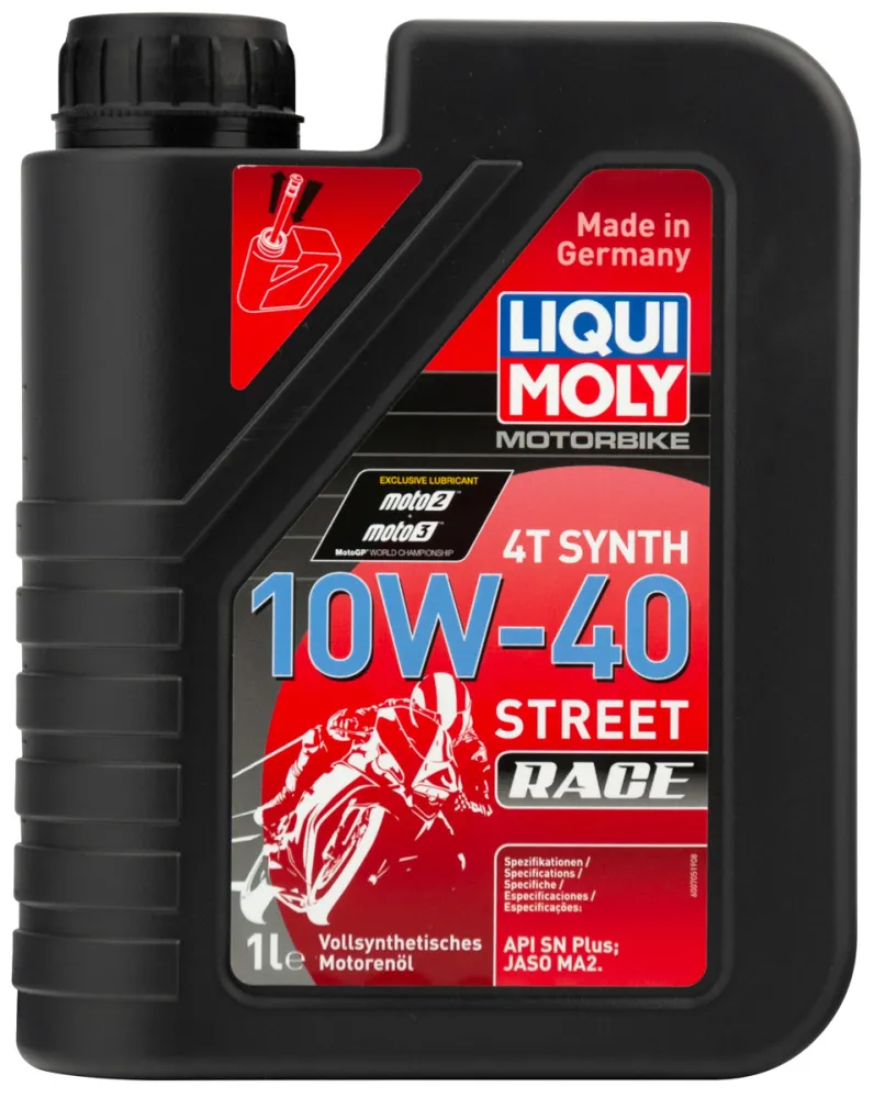 20753 LiquiMoly Синт. мот. масло д.4-т. мотоц. Motorbike 4T Synth Street Race 10W-40 SN Plus MA(1 л)