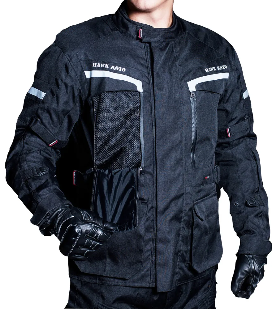 Текстильная мотокуртка Black Wolf, размер L