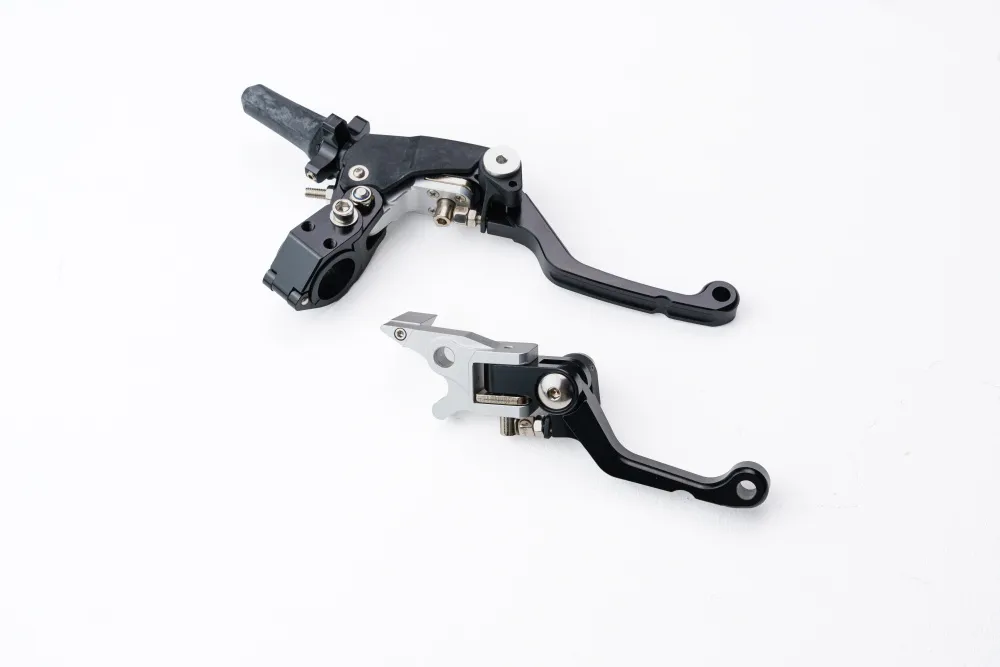 Комплект рычагов сцепление и тормоза (неломайки) CNC 360град ТИП 1 ц. Черный 
