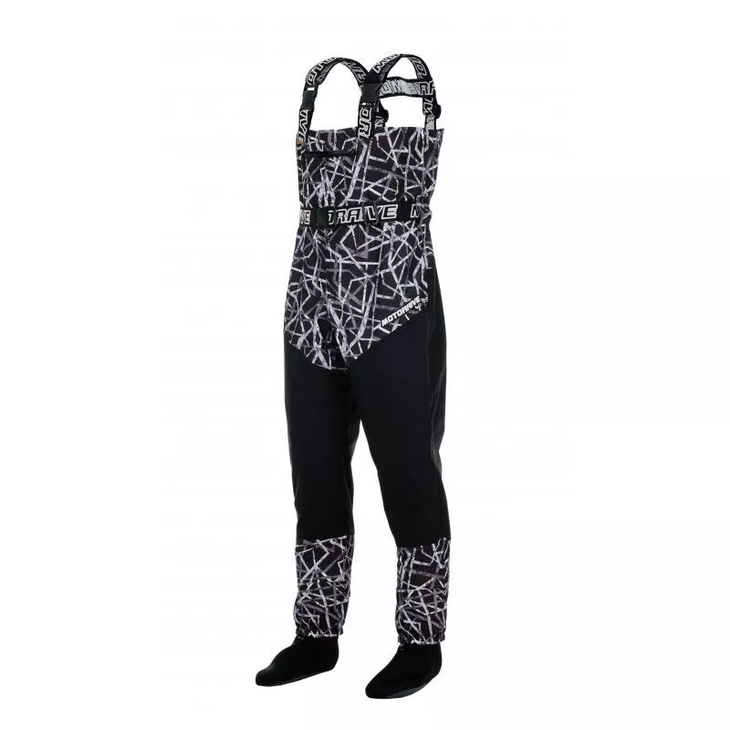 Вейдерсы серые (р-р XXL) c защитой, материал мембрана+кевлар Motoraive