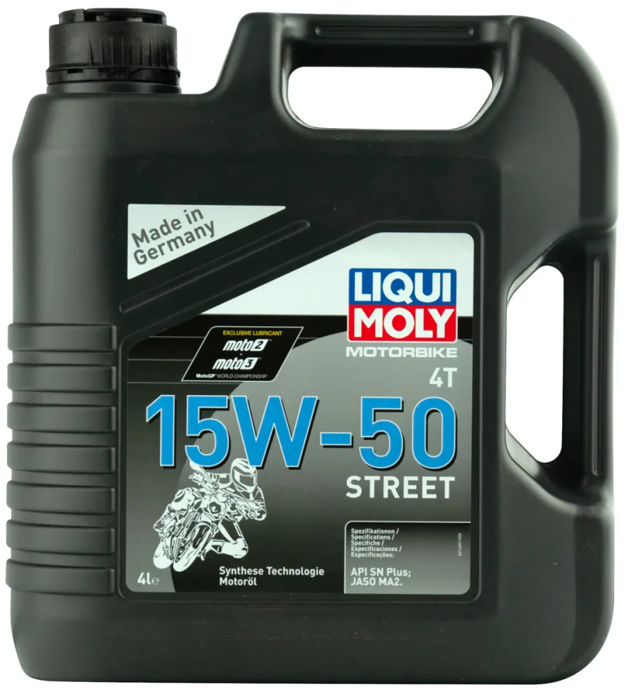 1689 LiquiMoly HC-Синт. мот. масло д.4-т. мотоц. Motorbike 4T Street 15W-50 SN Plus MA2 (4 л)