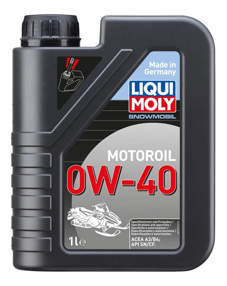 7520 Liqui Moly Синт. мот. масло д/снегох Snowmobile Motoroil 0W-40 SH/EC/CF; A3/B3 (1 л.)